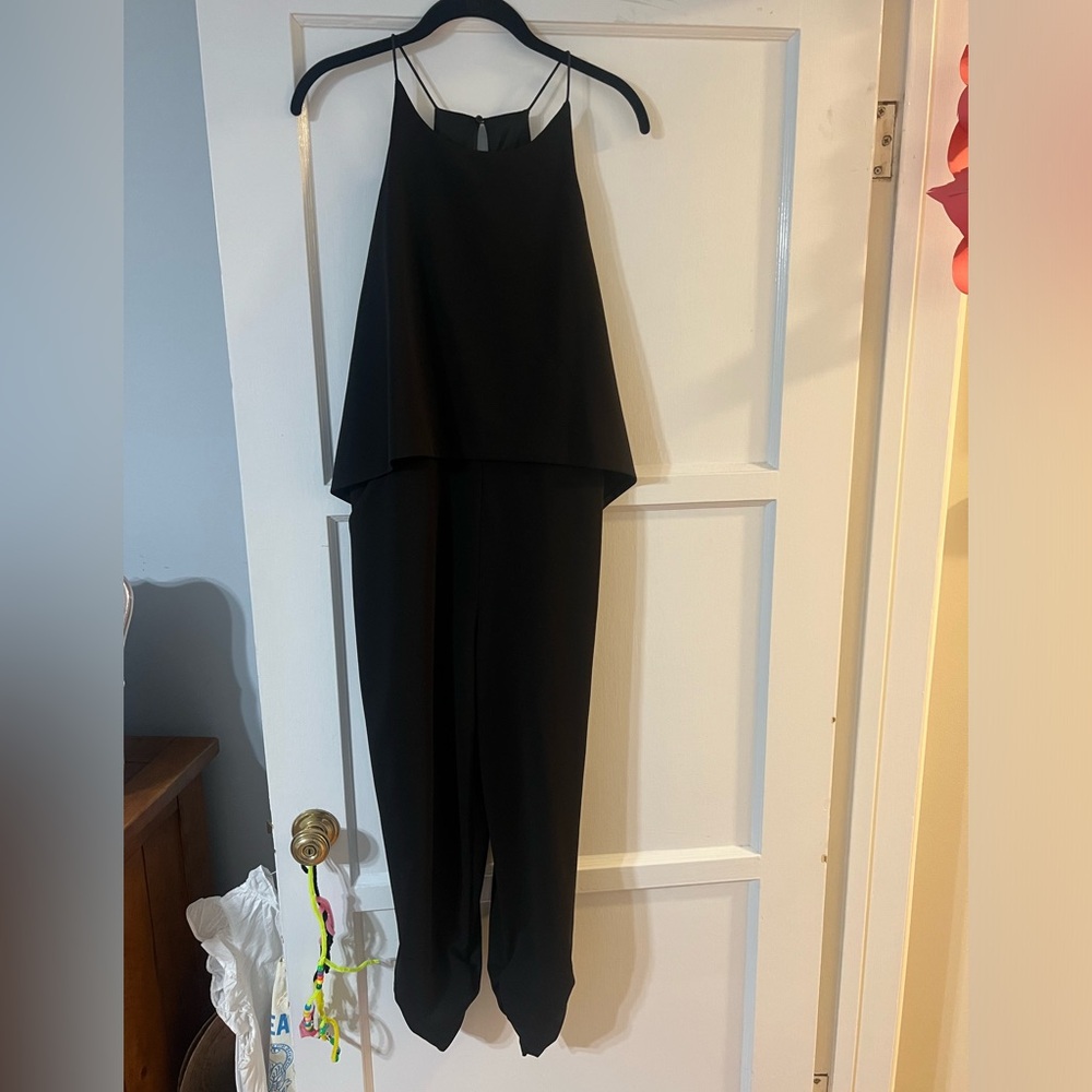 Black aqua jumpsuit